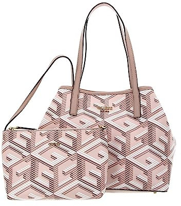 GUESS Vikky Large Tote, Borsa Donna, Pale Rose Logo, Unica