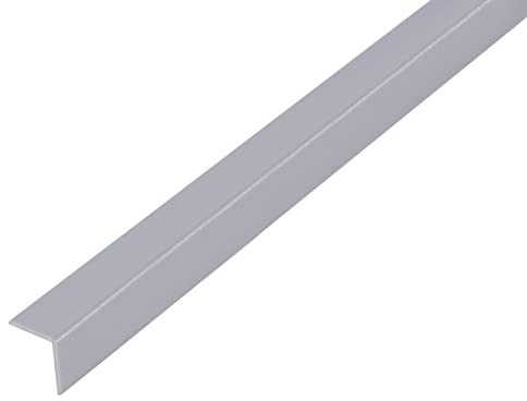 Alberts 470593 Winkelprofil | Kunststoff, aluminiumgrau | 1000 x 10 x 10 mm