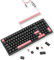 AJAZZ Mechanische Gaming-Tastatur mit 96% Hot-Swap-fähiger Dichtung und speziell gewickeltem USB-C-Kabel, Dreifachmodus 2,4 G / BT5.1 / kabelgebundene 99 Tasten mit Knopf (Schwarz-Roter Schalter)