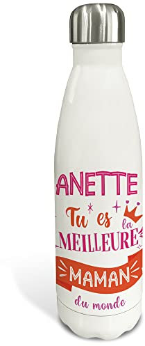 Bouteille fête des pères. Bouteille personnalisée. Bouteille en acier inoxydable. Bouteille isotherme double couche. Sans BPA. 500ml et 750ml. Fête des mères. Maman frontière