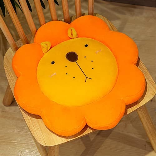 Sarah Duke Rund Sitzkissen Blumen Stuhlkissen Tier Sitzkissen Schön Kinder Sitzkissen Stuhl Sitzpolster Weich Sitz Auflage Tatami Kissen Blumenboden Kissen 40cm (Löwe)