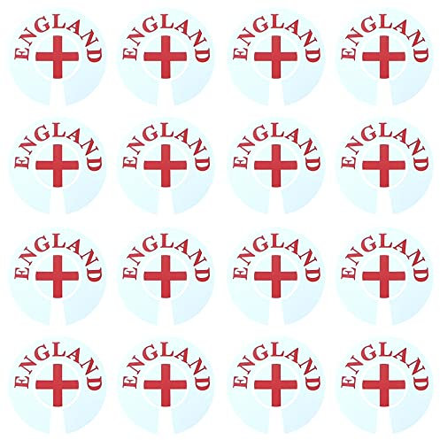 Acclaim Jumbo 6 cm England White Red Lawn Bowls Identification Stickers Markers 4 Full Sets Of 4 Self Adhesive