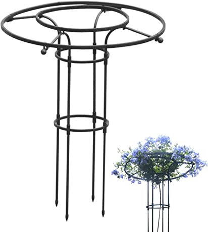 Vertical Metal Garden Trellis, Vertical Umbrella Trellis Tower, Vine Supports Plant Tower, Rustproof Coated Metal Umbrella Plant Trellis, Trellis For Climbing Plants Outdoor, For Vines, Tomatoes