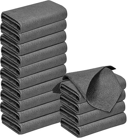 Lusee Microfibre Cleaning Cloth 30x30cm, Pack of 15 Thickened Magic Cleaning Cloth Reusable Cleaning Cloths Microfibre Towel for Window Mirrors Car Bathroom Kitchen