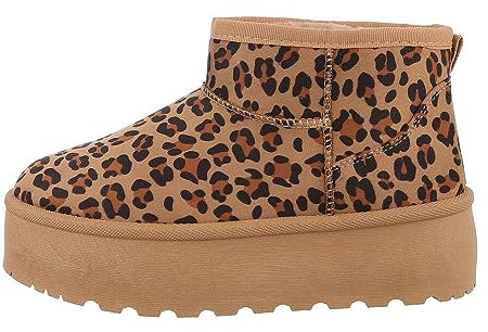 Ital Design Damenschuhe Stiefeletten Plateaustiefeletten, LX23-001-, Textil, Leo, Gr. 37