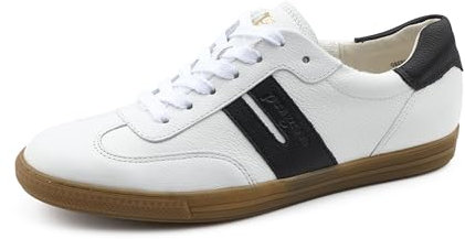 Paul Green Damen Sneaker, Frauen Low-Top Sneaker,Laufschuhe,schnürschuhe,schnürer,Halbschuhe,straßenschuhe,Strassenschuhe,Weiß (White/Black),40.5 EU / 7 UK