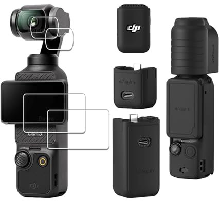 Rszfnjxry Screen Lens Protector Silicone Protective Case Cover Compatible with DJI Osmo Pocket 3 Accessories