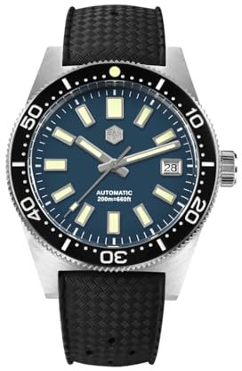 San Martin Herrenuhr 62mas SN007GB, 39mm 20Bar Taucheruhr NH35 Automatische Mechanische Luxus Taucher wasserdichte Armbanduhr