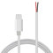Câble USB C vers 2 broches avec fil nu et extrémité ouverte 5 V/2 A - Connecteur USB de type C - 2 broches - Câble d'alimentation de rechange pour lumière LED - Câble USB à 2 fils - Noir - Câble USB C