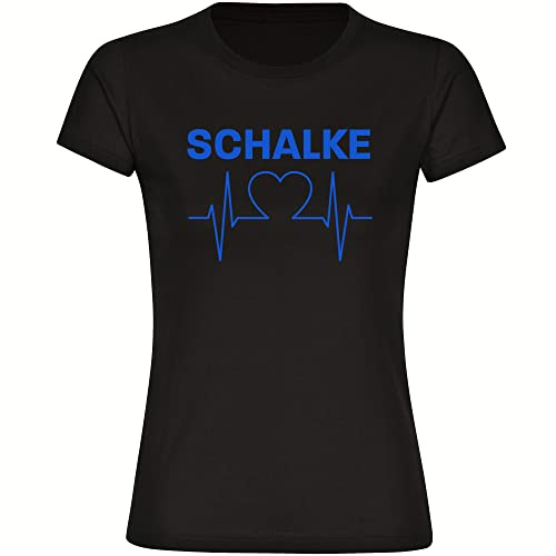 multifanshop Damen T-Shirt - Schalke - Herzschlag