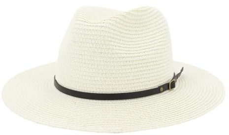 Kleine 52–54 cm große Strohhut für Damen, Kinder, Sommer, Outdoor, Jungen, Mädchen, Sonnenschutz, Strandhüte, Milchweiß, 52-54cm kids size