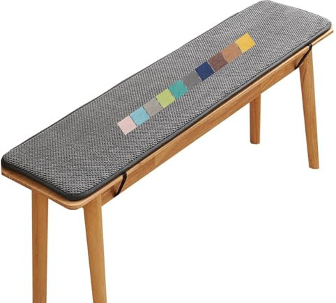 Stuhlkissen Balkon, Rutschfestes Bankkissen Outdoor, Bankauflage, Sitzkissen Auto, Sitzpolster Indoor, Gartenbank Kissen Sitzauflage Bank für Garten Terrasse Schaukel BüRostuhl(Dark Gray e,200x45 cm 7