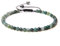 JENCVNL 4mm Naturelle Bracelet Perles pour Femme, Réglable Pierre Naturelle Bracelets Naturelle Bracelets Perles Cadeau pour Femmes Filles (Agate cresson)