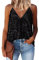 AirMood Frauen Sexy V-Ausschnitt Sparkle Shimmer Tank Westen Pailletten Tops Las Vegas Disco Pailletten Tank,Schwarz, M