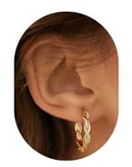 Ohrringe Silber 925 Creolen Für Damen | Gedrehte Zirkonia Creolen, Silber & 14K Vergoldet | Funkelnd, Leicht, Hypoallergen