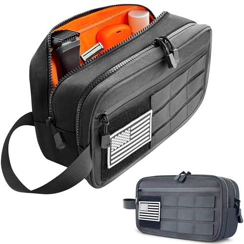 ARMORWERK Professionelle taktische Kulturtasche für Herren – extra großes Nass- und Trockenfach, separates Dopp-Set, taktische Molle-Reise-Kulturbeutel – perfekte Herren-Kulturbeutel oder Dopp Kit für
