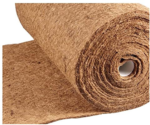 Rouleau de fibre de coco végétale 100 % naturelle pour reptiles, protection contre le froid, isolation pour plantes, pot de fleurs, 90 x 500 cm