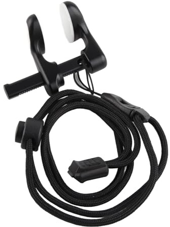 Clip de Nez de Natation des Enfants, Clips de Nez, PlongéE Clip de Nez en Aluminium en Alliage de Nage en Alliage de Natation en Alliage avec Longe E (BLACK)