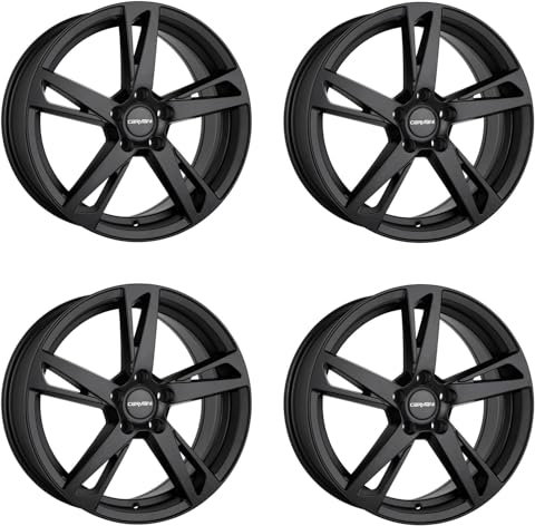 4x Carmani Felgen 16 Anton 6.5x16 ET38 5x100 black matt kompatibel mit VW Beetle Golf III/Vento Golf IV/Bora Polo T-Cross