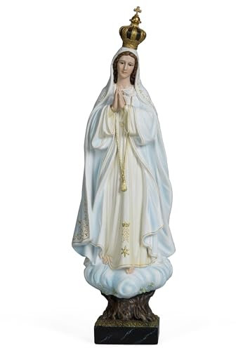Buildclassic Statue Our Lady of Fatima, Heilige Mutter, Statue für Altar, religiöses Geschenk, heiliges Herzstück für Zuhause, Kirche, Krankenhaus, Renaissance, handbemalt von Buildclassic