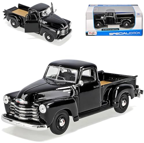 Generisch Chevrolet Chevy Pickup Pick-up Pritsche 3100 1950 Schwarz 1/24 Modellauto Modell Auto
