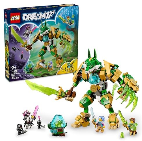 LEGO DREAMZzz 2-en-1 Le Gardien Robot-Renard - Jouet Figurine se Transformant en Guerrier Robot-Renard - 3 Minifigurines & 1 Cristo-Créature Verte Collector - Cadeau pour Garçon dès 9 Ans 71508