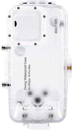 Jectse Unterwasser -Schnorchel -Tauch -Telefonhülle, 40m Foto- und Video -Tauch -Telefonhülle wasserdichte Schutzhülle für IOS Telefon 16 Pro Max