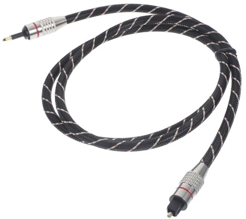 IMIKEYA Câble Audio à Fibre Optique 5.1 Pour Home Cinéma, Signal Numérique Stable, 1 Mètre, Alliage De Zinc Et Pvc Résistant, Télévision Et Système Audio Surround, Noir