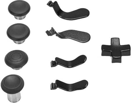 Ejoyous Sostituzione Levette in Metallo per Controller Serie 2 Core Componente in Acciaio Inossidabile con 4 Joystick Magnetici 4 Paddle 1 Pad D per Giocatori Modello 1797 (BLACK)