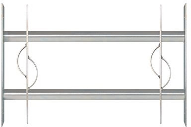 GAH-Alberts 563585 Inferriata per finestre Secorino Style | estendibile per finestre esterne | griglia antieffrazione | zincata blu | 300 x 500-650 mm