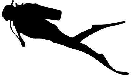 Tauchsport Aufkleber in 10cm 15cm 20cm 25cm Taucher Tauchen Aufkleber Autoaufkleber Diving (121/1) (10cm, weiß Glanz)