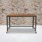 Flash Furniture Escritorios para Ordenador, Metal, Roble marrón