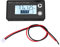 Moniteur de batterie LCD 12 V - Testeur de capacité de batterie au lithium universel - Affichage du pourcentage - Voltmètre - Affichage de la tension (10-100 V) - Blanc + alarme