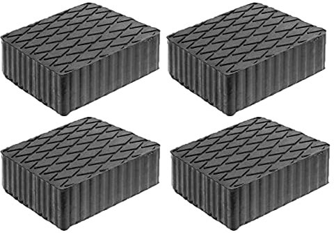 JOMAFA JUEGO DE 4 TACOS DE GOMA PARA ELEVADORES DE TALLER 160 x 120 x 60mm DE ALTURA UNIVERSAL COMPATIBLE CON ravaglioli, corghi, omnc