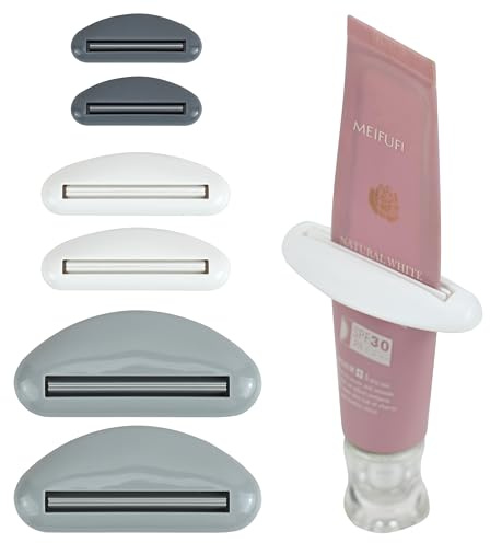 EIKS 6 Sets Tube Squeezer Clip for Toothpaste Hand Cream