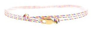 Made by Nami Dünnes Wickel-Fußband für Herren & Damen mit Karabiner-Haken Verschluss - Handmade Männer Fußkettchen - Surfer-Schmuck Herren-Schmuck - 100% Wasserfest & Verstellbar (Retro Gold)