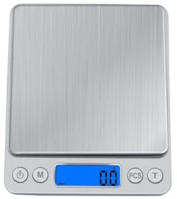 Aofan Digital Kitchen Scale Small and Portable Electronic Weighing Scales with LED Backlight Display for Kitchen Food, Coffee, Jewellery,Coffee (Range 0.01-3000g)
