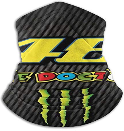 Valentino Rossi Neck warmer gaiter fleece ski winter storm mask for women and men, winter scarf tube cover bandanas for cold weather windproof winter motorcycle skiing