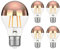 ledscom.de 5 ampoules LED E27, A60, blanc chaud (2600 K), 7,5 W, 839lm, miroir de tête (or rose)