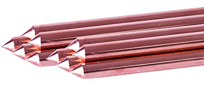 KLK - Pica Toma De Tierra 1,5 Metros (1500 x 15 mm). Paquete De 10 Unidades. Fabricada Según Normal UNE 202006. Recubrimiento De Cobre De 100 Micras. Modelo 1,5-UNE202006 142.