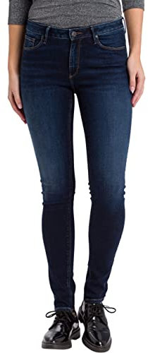 Cross Jeans Damen Jeans Alan - Skinny Fit - Blau - Deep Blue Used W25-W34 Stretch Baumwolle, Größe:30W / 34L, Farbvariante:Deep Blue Useed 171
