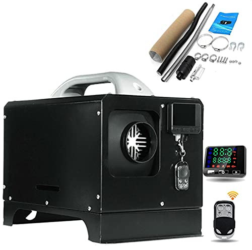 Scaldabagno Diesel 8 KW 12 V WF1200604 Riscaldamento Diesel per auto riscaldatore ad aria diesel, riscaldamento a diesel, riscaldamento per veicoli diesel meccanici RV barche rimorchi camper (nero)