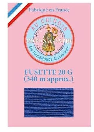 Sajou Fil à bâtir Coton fusette - 340 mètres - Fil Au Chinois Fabriqué en France - Couleur Marine - Col. 367