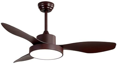 FABRILAMP Ventilador de techo con luz led 40w Hayate marron con mando a distancia y temporizador