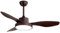 FABRILAMP Ventilador de techo con luz led 40w Hayate marron con mando a distancia y temporizador