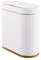 ELPHECO 2.5 Gallon Motion Sensor Bathroom Bin - 9.5 Litres Waterproof Motion Sensor Trash Can, 2.5 Gallon Bathroom Garbage Bin Wastebasket for Kitchen and Office Use, White with Golden Trim