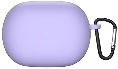 Qinouk - Custodia protettiva completa per Redmi Buds 4 Pro, antipolvere, antiurto e con clip a forma di D, in morbido silicone di alta qualità, compatibile con Redmi Buds 4 Pro, colore viola