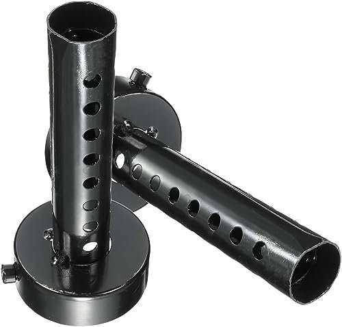 Motorrad 48mm Auspuff Db Killer, Baceyong 2 Stück Motorrad-Schalldämpfer-Muffler, Auspuffrohr-Abweiser, Auspuff-Schalldämpfer, Lang Exhaust Muffler Für Krümmer Street Bike Motorrad Roller, Schwarz