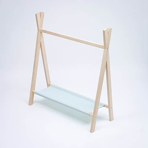 PLASTIMYR The good wood by Garderobenständer für Kinder, Esel, Kinderkleidung, Kleiderständer aus Holz, 91 x 35 x 104 cm