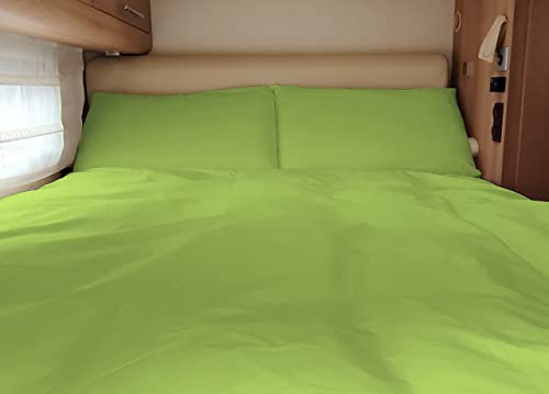 BIANCHERIAWEB Bettlaken für Camping, Wohnmobil, Wohnwagen, personalisierbar, Reise-Bettlaken (Einzelbett, Säuregrün)